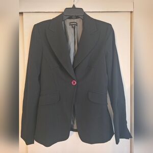 bebe Black Blazer with Pink Accent Button